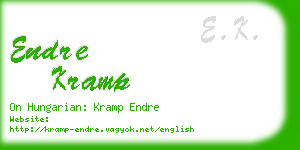 endre kramp business card